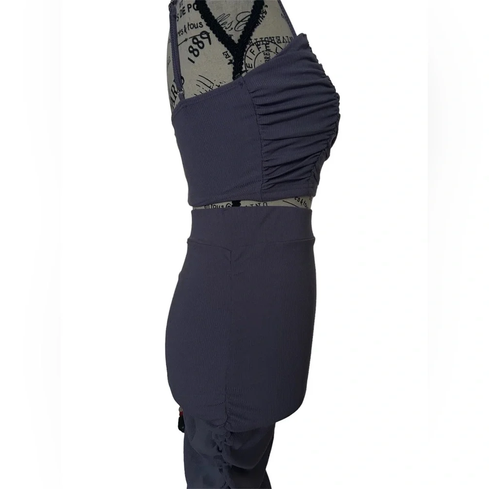 NWT Sexy Two-Piece Skirt Set | Bandage Fit | Ruching Detail | S–L - Picture 4 of 8